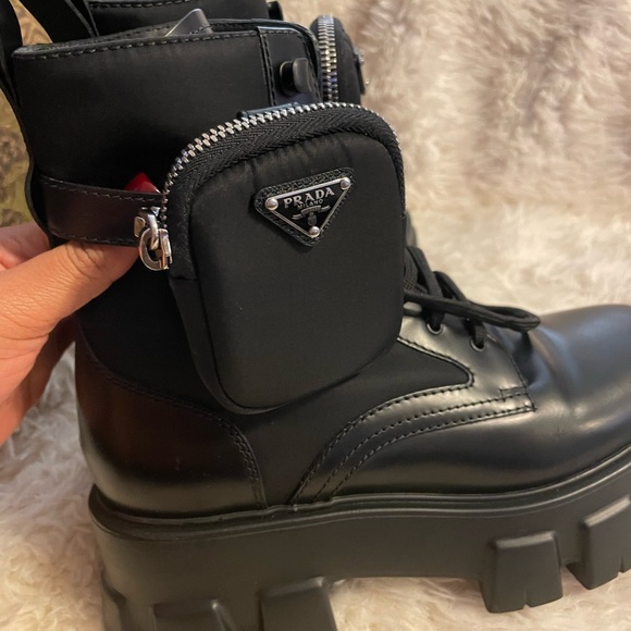 Prada Monolith Mini Bag Lug Sole Combat Boot - Picture 7 of 7